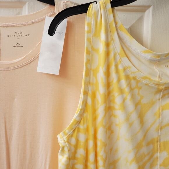 BUNDLE OF New Directions floral super soft peplum tank and tee shirts size XL - Picture 5 of 8